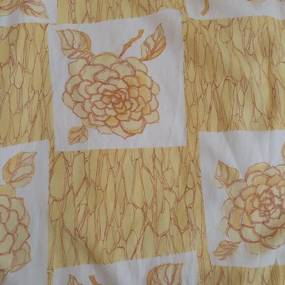 Anthropologie 9-H15 StCL Women's Size 6 Yellow Silk Blend Floral Shift Dress - Picture 8 of 12